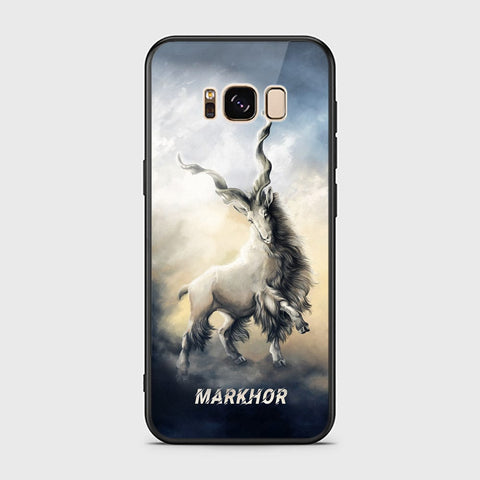Samsung Galaxy S8 Plus Cover - Markhor Series - D43 - HQ Ultra Shine Premium Infinity Glass Soft Silicon Borders Case ( Fast Delivery)