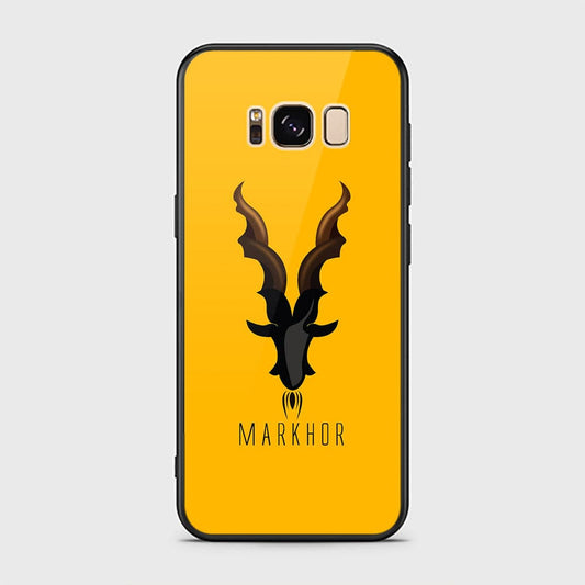 Samsung Galaxy S8 Plus Cover - Markhor Series - D10 - HQ Ultra Shine Premium Infinity Glass Soft Silicon Borders Case ( Fast  Delivery )