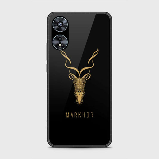 Oppo A58 4G Cover- Markhor Series - HQ Ultra Shine Premium Infinity Glass Soft Silicon Borders Case (Fast Delivery)