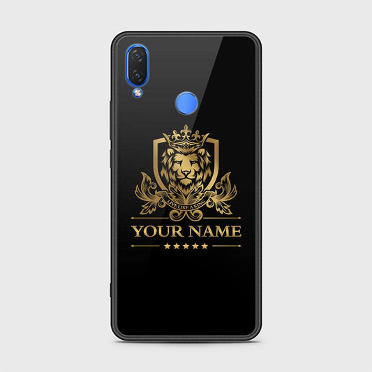 Huawei Y9 2019 Cover - Gold Series - D34 - HQ Ultra Shine Premium Infinity Glass Soft Silicon Borders Case ( Fast Delivery )