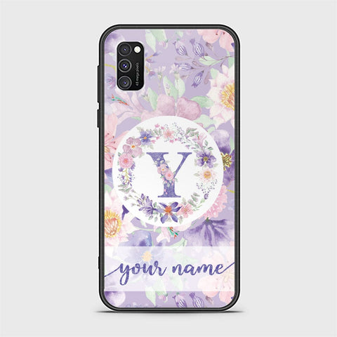 Samsung Galaxy M02s Cover - Personalized Alphabet Series Series - HQ Ultra Shine Premium Infinity Glass Soft Silicon Borders Case