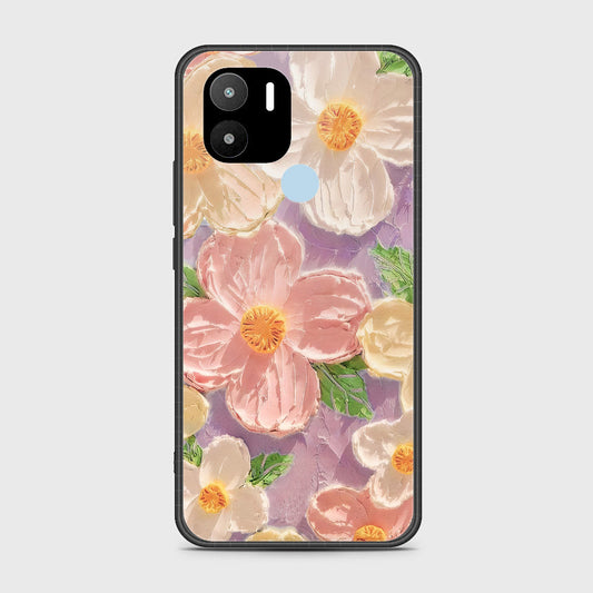 Xiaomi Redmi A1 Plus Cover - Floral Series - Design 11 - White & Green - HQ Ultra Shine Premium Infinity Glass Soft Silicon Borders Case