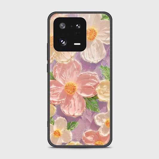 Xiaomi Civi 3 Cover - Floral Series - Design 11 - White & Green - HQ Ultra Shine Premium Infinity Glass Soft Silicon Borders Case
