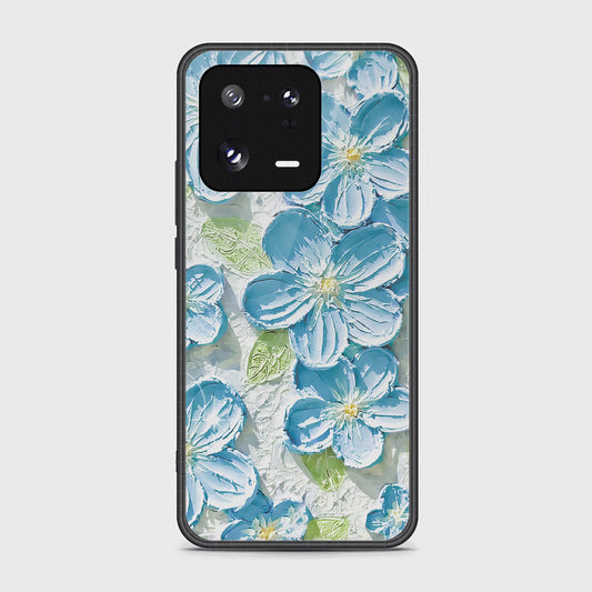 Xiaomi Civi 3 Cover - Floral Series - Design 12 - Grey & Green - HQ Ultra Shine Premium Infinity Glass Soft Silicon Borders Case