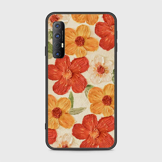 Oppo Reno 3 Pro 5G Cover - Floral Series - Design 6 - Red & Orange - HQ Ultra Shine Premium Infinity Glass Soft Silicon Borders Case