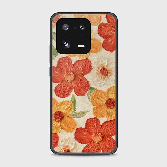 Xiaomi Civi 3 Cover - Floral Series - Design 6 - Red & Orange - HQ Ultra Shine Premium Infinity Glass Soft Silicon Borders Case