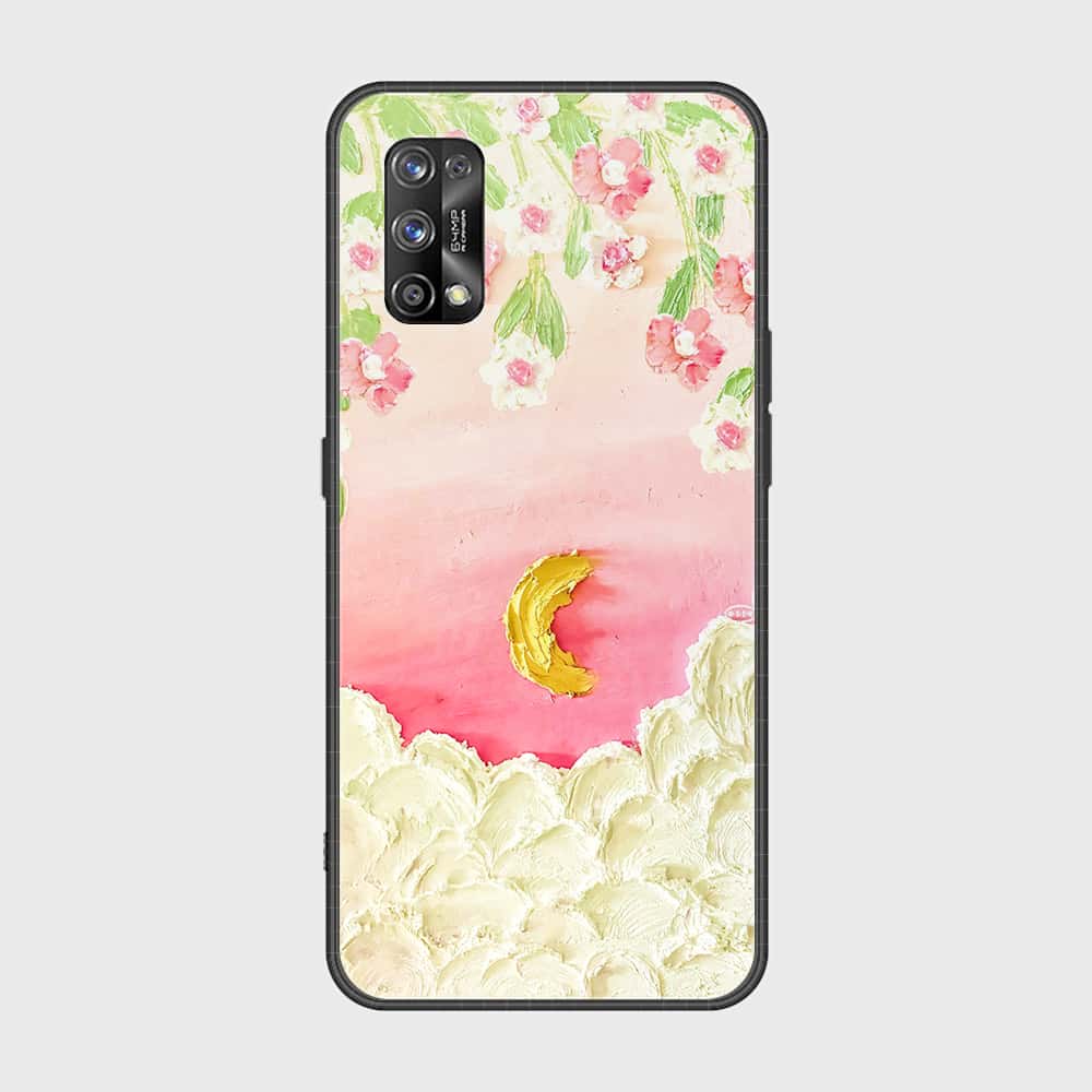 Realme Pro Cover Floral Series Design Pink Yellow HQ