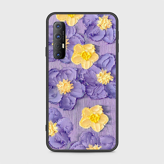 Oppo Reno 3 Pro 5G Cover - Floral Series - Design 8 - Pink & Yellow - HQ Ultra Shine Premium Infinity Glass Soft Silicon Borders Case