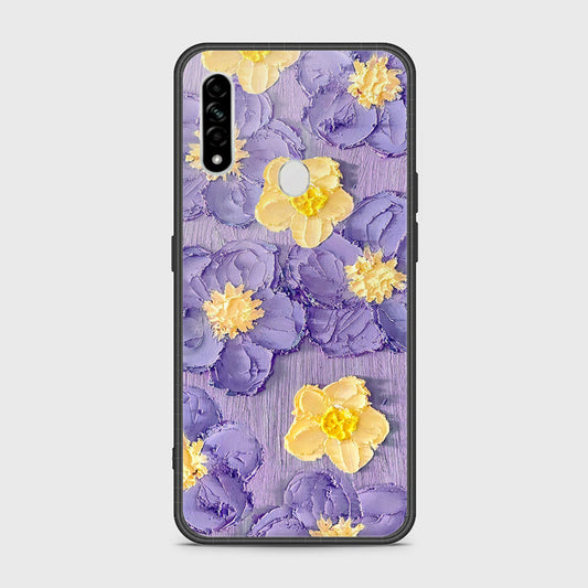 Oppo A31 Cover - Floral Series - Design 8 - Pink & Yellow - HQ Ultra Shine Premium Infinity Glass Soft Silicon Borders Case
