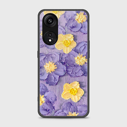 Oppo A1 Pro Cover - Floral Series - Design 8 - Pink & Yellow - HQ Ultra Shine Premium Infinity Glass Soft Silicon Borders Case