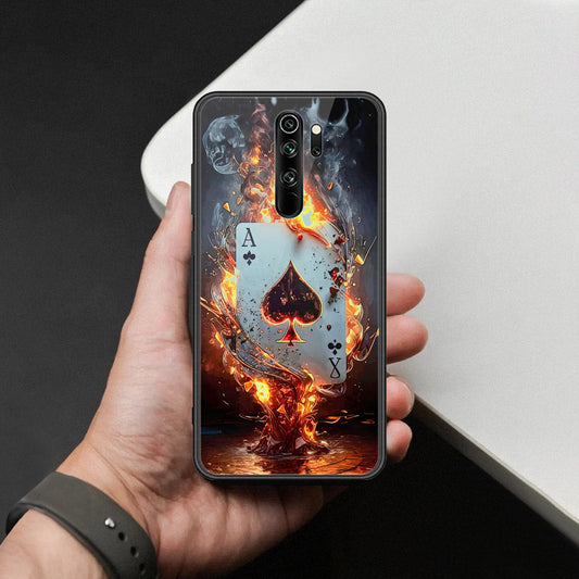 Xiaomi Redmi Note 8 Pro Cover - Ace of Fire Rising Star Design - HQ Ultra Shine Premium Infinity Glass Soft Silicon Borders Case
