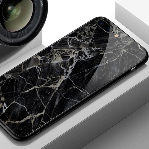 iPhone SE Cover - Black Marble Series - D83 - HQ Ultra Shine Premium Infinity Glass Soft Silicon Borders Case ( Fast Delivery )