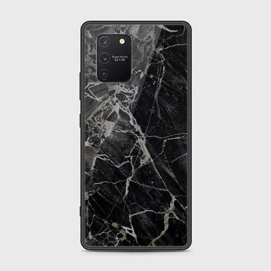 Samsung Galaxy M80s Cover - Black Marble Series - HQ Ultra Shine Premium Infinity Glass Soft Silicon Borders Case