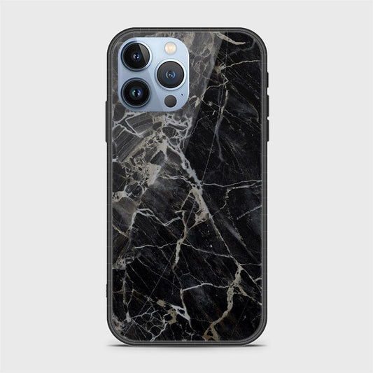 iPhone 14 Pro Max Cover- Black Marble Series - HQ Ultra Shine Premium Infinity Glass Soft Silicon Borders Case (Fast Delivery)