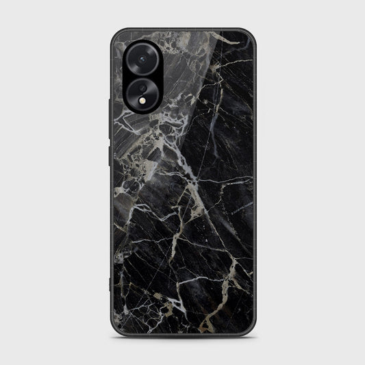 Oppo A38 Cover- Black Marble Series - HQ Ultra Shine Premium Infinity Glass Soft Silicon Borders Case