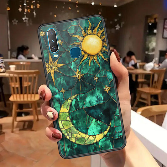 Vivo Y12 Cover - Celestial Starry Universe Series - HQ Ultra Shine Premium Infinity Glass Soft Silicon Borders Case
