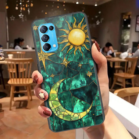 Oppo Find X3 Lite Cover - Celestial Starry Universe Series - HQ Ultra Shine Premium Infinity Glass Soft Silicon Borders Case