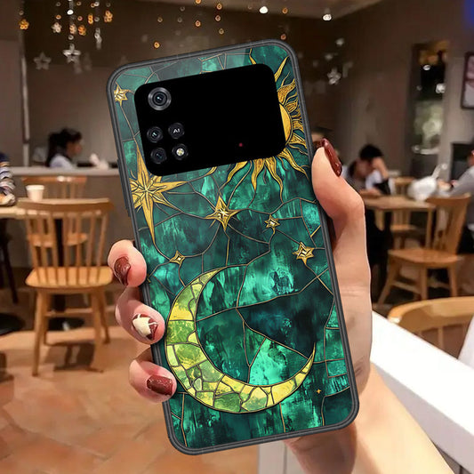 Xiaomi Redmi 9C Cover - Celestial Starry Universe Series - HQ Ultra Shine Premium Infinity Glass Soft Silicon Borders Case