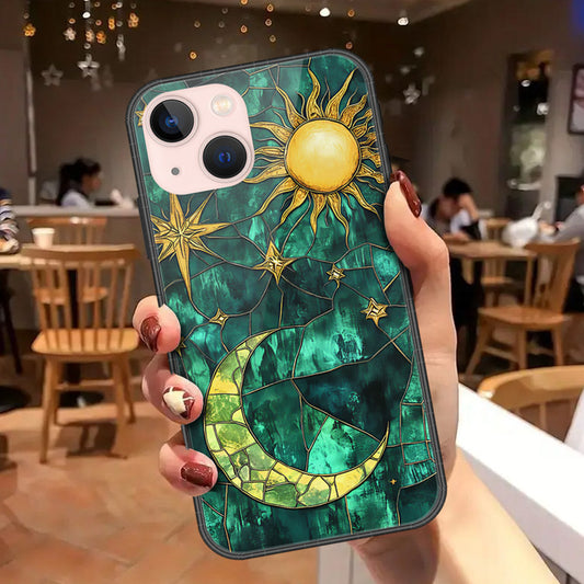 iPhone 14 Pro Cover - Celestial Starry Universe Series - HQ Ultra Shine Premium Infinity Glass Soft Silicon Borders Case