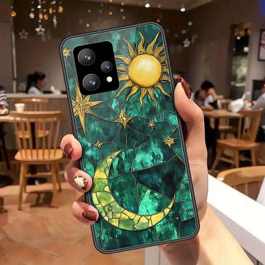 Realme 9 4G Cover - Celestial Starry Universe Series - HQ Ultra Shine Premium Infinity Glass Soft Silicon Borders Case