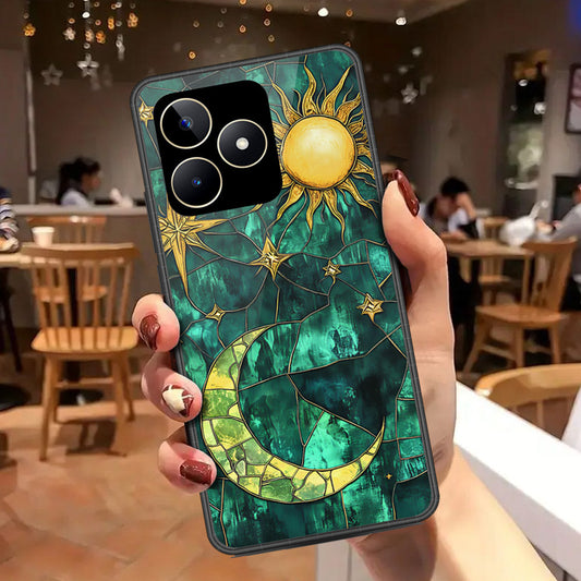 Realme C53 Cover - Celestial Starry Universe Series - HQ Ultra Shine Premium Infinity Glass Soft Silicon Borders Case