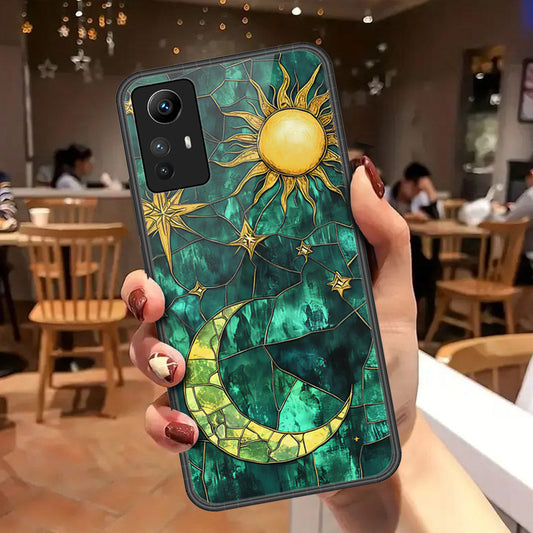 Xiaomi Redmi Note 12 4G Cover - Celestial Starry Universe Series - HQ Ultra Shine Premium Infinity Glass Soft Silicon Borders Case