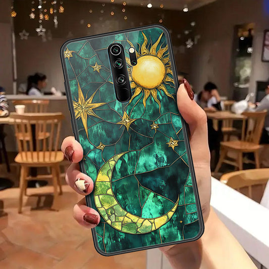 Xiaomi Redmi Note 8 Pro Cover - Celestial Starry Universe Series - HQ Ultra Shine Premium Infinity Glass Soft Silicon Borders Case