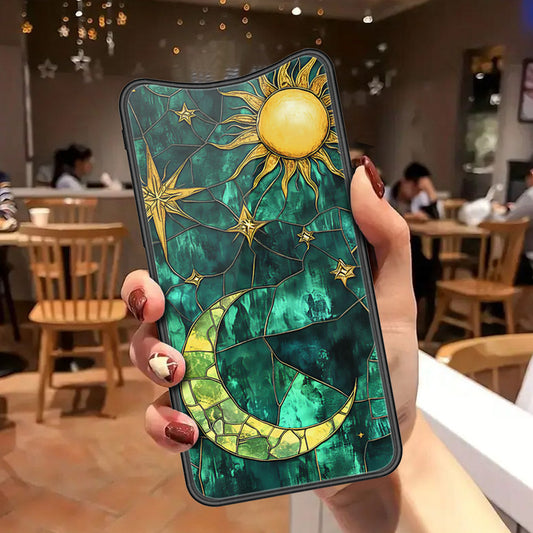 Oppo Find X Cover - Celestial Starry Universe Series - HQ Ultra Shine Premium Infinity Glass Soft Silicon Borders Case