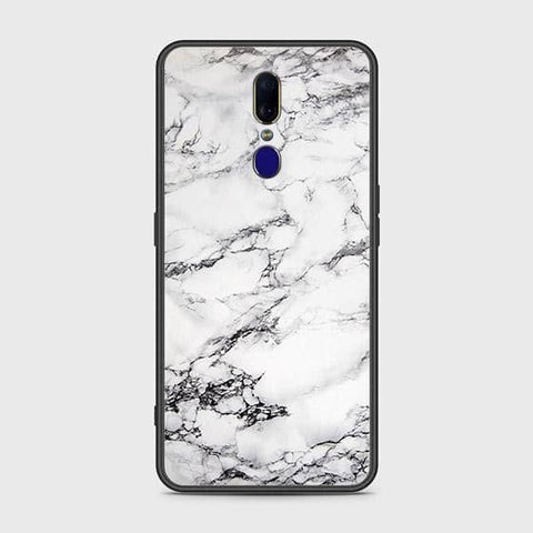 Oppo A9 / A9x Cover - White Marble Series - HQ Ultra Shine Premium Infinity Glass Soft Silicon Borders Case (Fast Delivery)