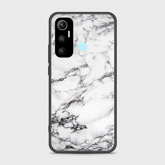 Infinix Hot 11 Cover- White Marble Series - HQ Ultra Shine Premium Infinity Glass Soft Silicon Borders Case (Fast Delivery)