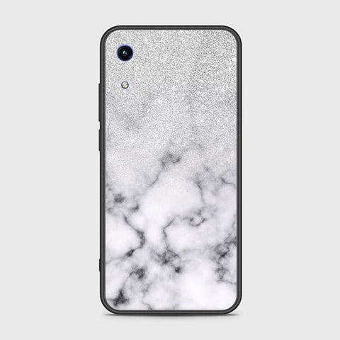 Huawei Honor Play 8A Cover - White Marble Series - HQ Ultra Shine Premium Infinity Glass Soft Silicon Borders Case
