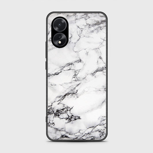 Oppo A38 Cover- White Marble Series - HQ Ultra Shine Premium Infinity Glass Soft Silicon Borders Case