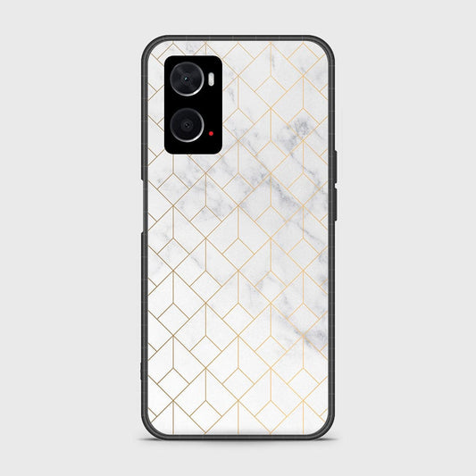 Oppo A36 Cover- White Marble Series 2 - D18 - HQ Ultra Shine Premium Infinity Glass Soft Silicon Borders Case ( Fast Delivery )