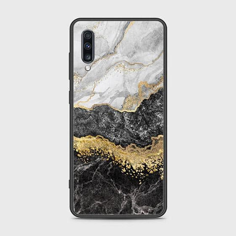 Samsung Galaxy A70s Cover - Colorful Marble Series - HQ Ultra Shine Premium Infinity Glass Soft Silicon Borders Case