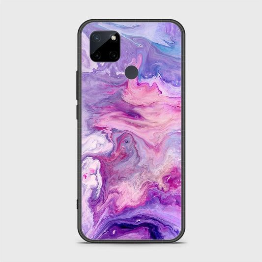 Realme C25Y Cover- Colorful Marble Series - D1 - HQ Ultra Shine Premium Infinity Glass Soft Silicon Borders Case ( Fast Delivery )