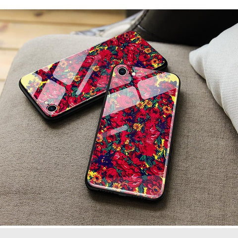 iPhone 13 Mini Cover- Floral Series - HQ Ultra Shine Premium Infinity Glass Soft Silicon Borders Case (Fast Delivery)
