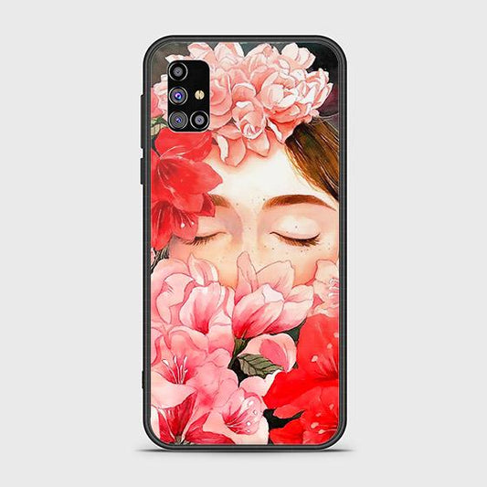 Samsung Galaxy A02s Cover - Floral Series - D3 - HQ Ultra Shine Premium Infinity Glass Soft Silicon Borders Case ( Fast Delivery )