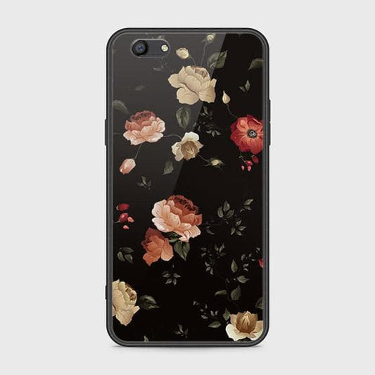 Oppo A77 Cover - Floral Series 2 - D34 - HQ Ultra Shine Premium Infinity Glass Soft Silicon Borders Case ( Fast Delivery )