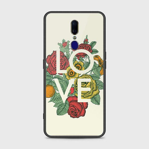 Oppo A9 / A9x Cover - Floral Series 2 - HQ Ultra Shine Premium Infinity Glass Soft Silicon Borders Case (Fast Delivery)