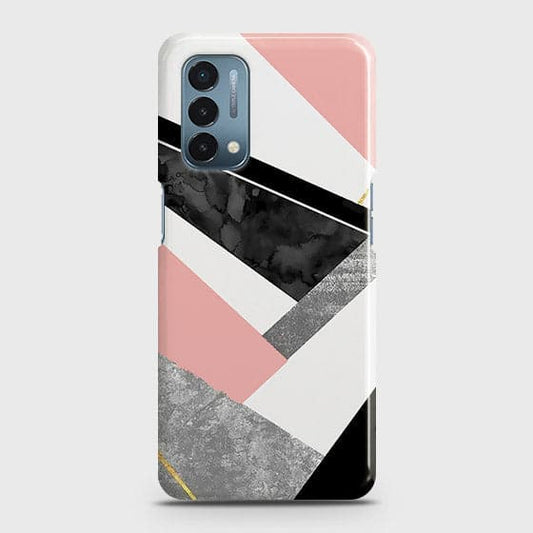 OnePlus Nord N200 5G Cover - Matte Finish - Geometric Luxe Marble Trendy Printed Hard Case with Life Time Colors Guarantee ( Fast Delivery )