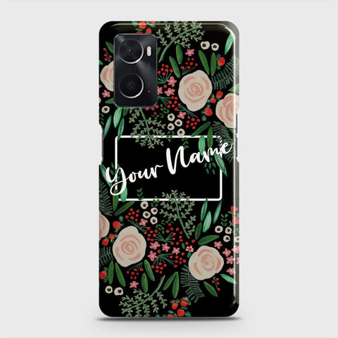 Oppo A96 4G Cover - Floral Series - Matte Finish - Snap On Hard Case with LifeTime Colors Guarantee