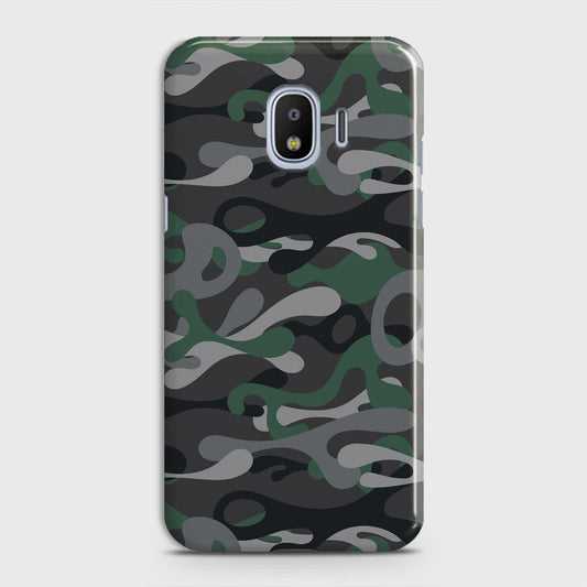 Samsung Galaxy J4 2018 Cover - Camo Series - Green & Grey Design - Matte Finish - Snap On Hard Case with LifeTime Colors Guarantee (Fast Delivery)