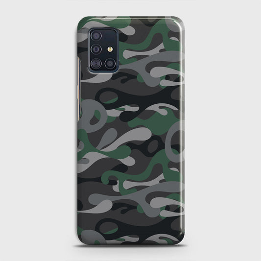 Samsung Galaxy A71 Cover - Camo Series - Green & Grey Design - Matte Finish - Snap On Hard Case with LifeTime Colors Guarantee (Fast Delivery)