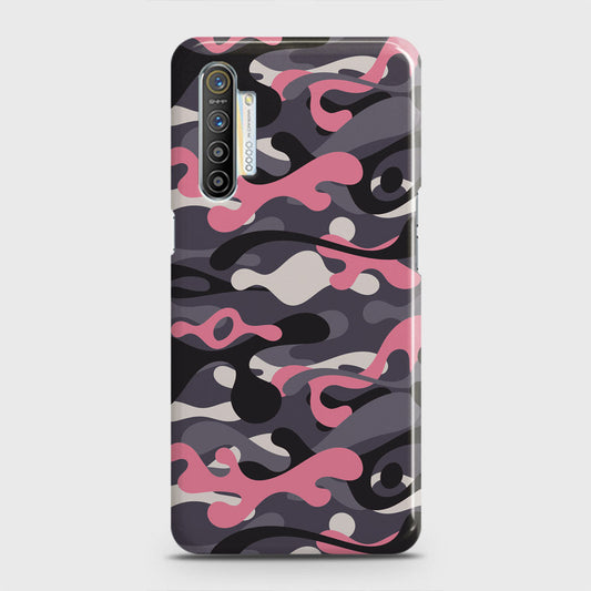 Realme X2 Cover - Camo Series - Pink & Grey Design - Matte Finish - Snap On Hard Case with LifeTime Colors Guarantee