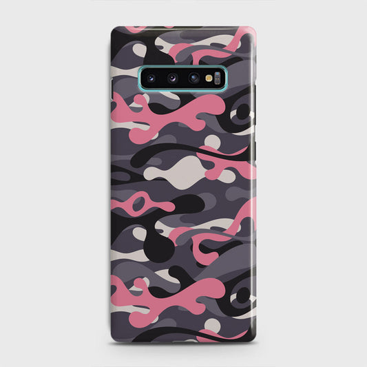 Samsung Galaxy S10 Cover - Camo Series - Pink & Grey Design - Matte Finish - Snap On Hard Case with LifeTime Colors Guarantee (Fast Delivery)