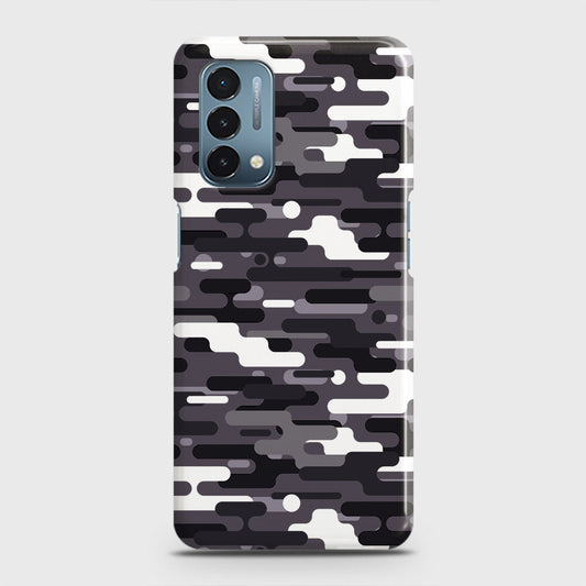 OnePlus Nord N200 5G Cover - Camo Series 2 - Black & White Design - Matte Finish - Snap On Hard Case with LifeTime Colors Guarantee (Fast Delivery)