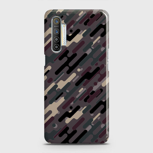 Realme X2 Cover - Camo Series 3 - Red & Brown Design - Matte Finish - Snap On Hard Case with LifeTime Colors Guarantee
