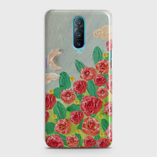 Oppo R17 Pro Cover - Floral Series - Design 10 - Red & Green - Matte Finish - Snap On Hard Case with LifeTime Colors Guarantee