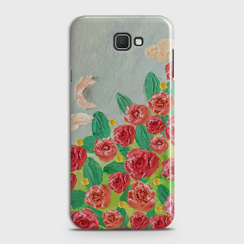 Samsung Galaxy J4 Core Cover Floral Series Design 10 Red