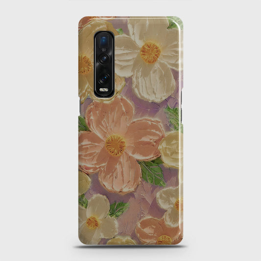 Oppo Find X2 Pro Cover - Floral Series - Design 11 - White & Green - Matte Finish - Snap On Hard Case with LifeTime Colors Guarantee